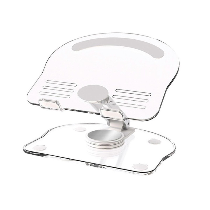 Suport laptop, 360° rotativ, ergonomic, ABS si aliaj de aluminiu, 15.5x12.5cm