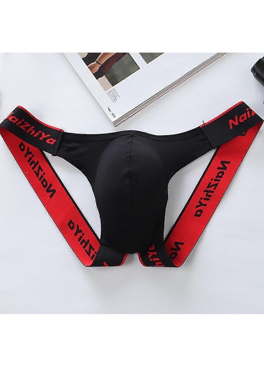 Férfi fehérnemű, alsónadrág, fekete, pamutkeverék