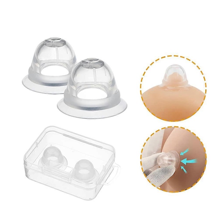 Proteze pentru mamelon, corectoare pentru mameloane, set accesorii alaptare, confort, usor de utilizat, dimensiune similara cu mamelonul