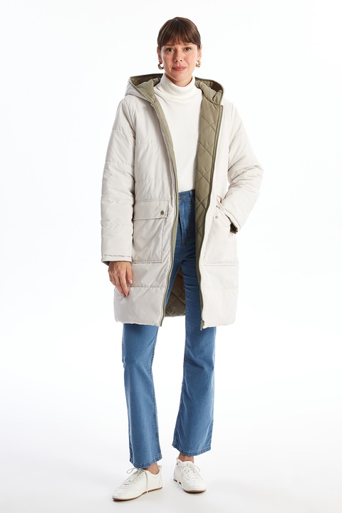 LC WAIKIKI, Geaca reversibila cu gluga, Grej, XS