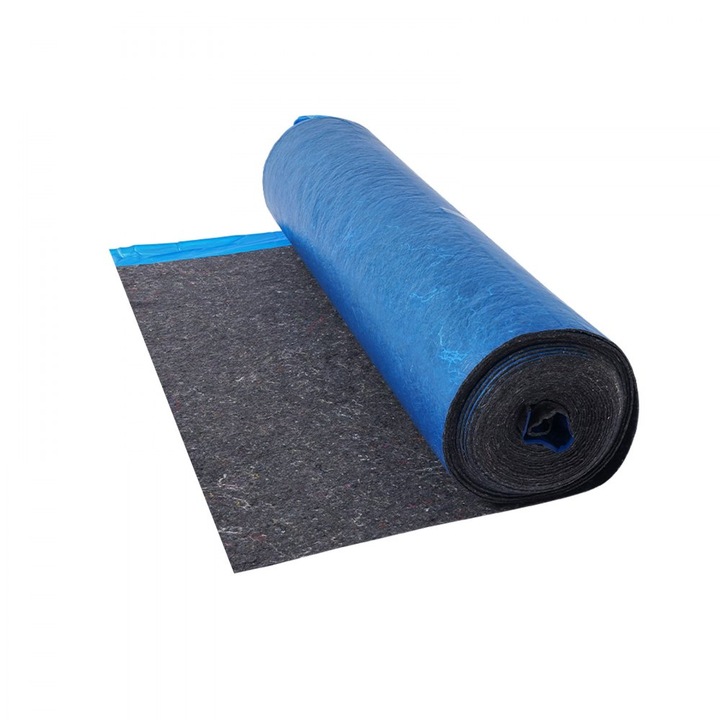 Strat de baza pentru pardoseala, Tip Bariera, 18.6 m², Grosime 3 mm, Functii Fonica/de Vapori, Materiale Laminat, Culoare Albastra