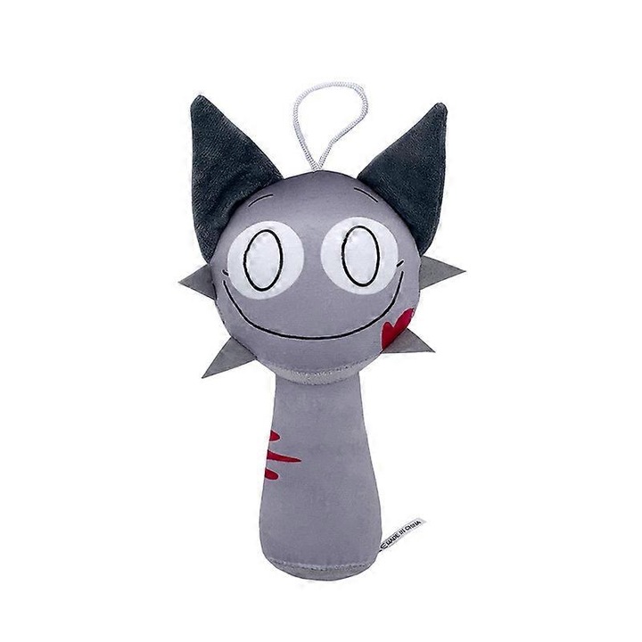 Jucarie de plus, Sprunki, design unic, umplutura din bumbac PP, 20cm, gri