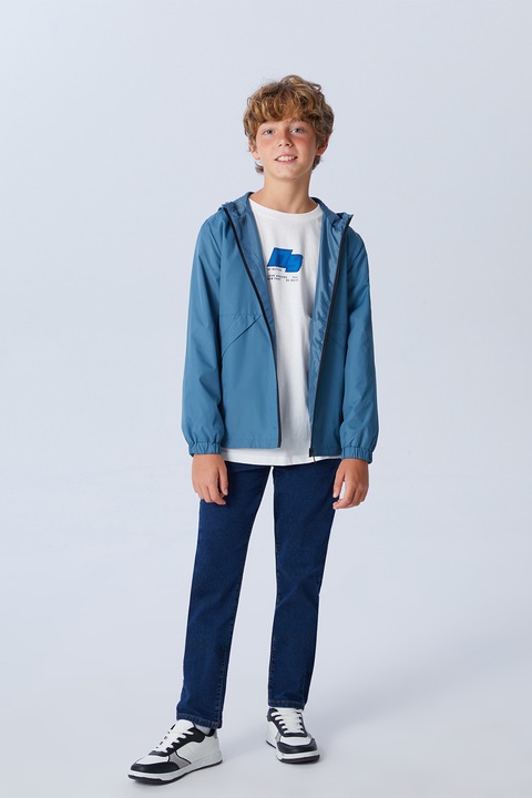 LC WAIKIKI, Blugi slim fit cu talie ajustabila, Albastru inchis, 158-164 CM