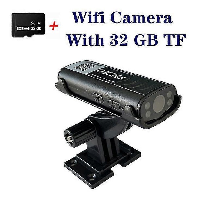 Camera de supraveghere mini, 1080P HD, vedere de la distanta, noapte IR, dimensiuni 2.6x1.5cm