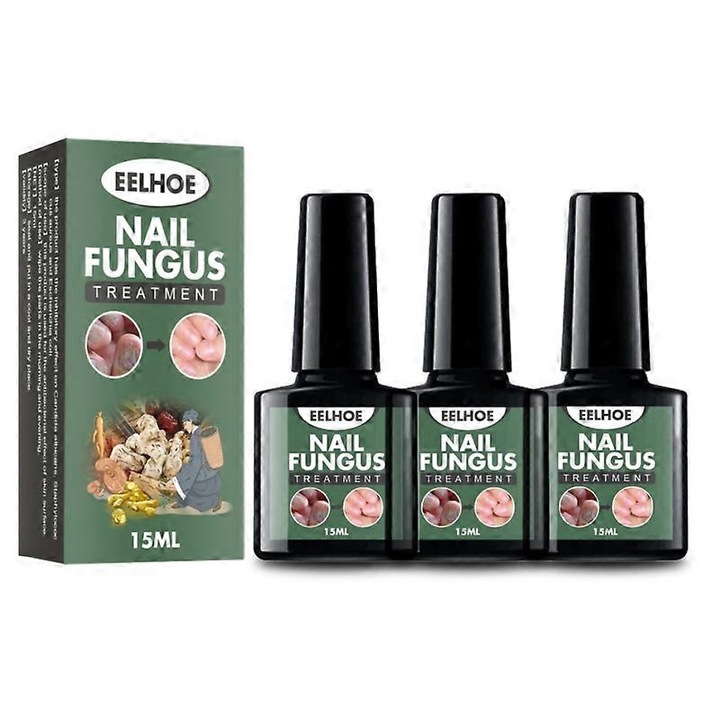 Ser pentru repararea unghiilor, Eelhoe, 15ml, pentru unghii deteriorate si decolorate, 3 bucati