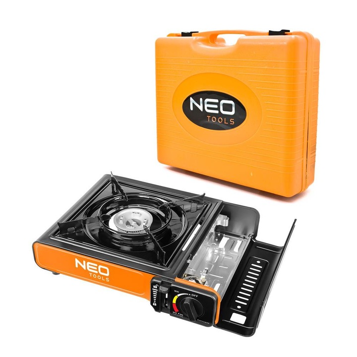 Aragaz cu gaz Neo Tools turistic, aragaz portabil camping cu valiza, soba gaz pentru excursii