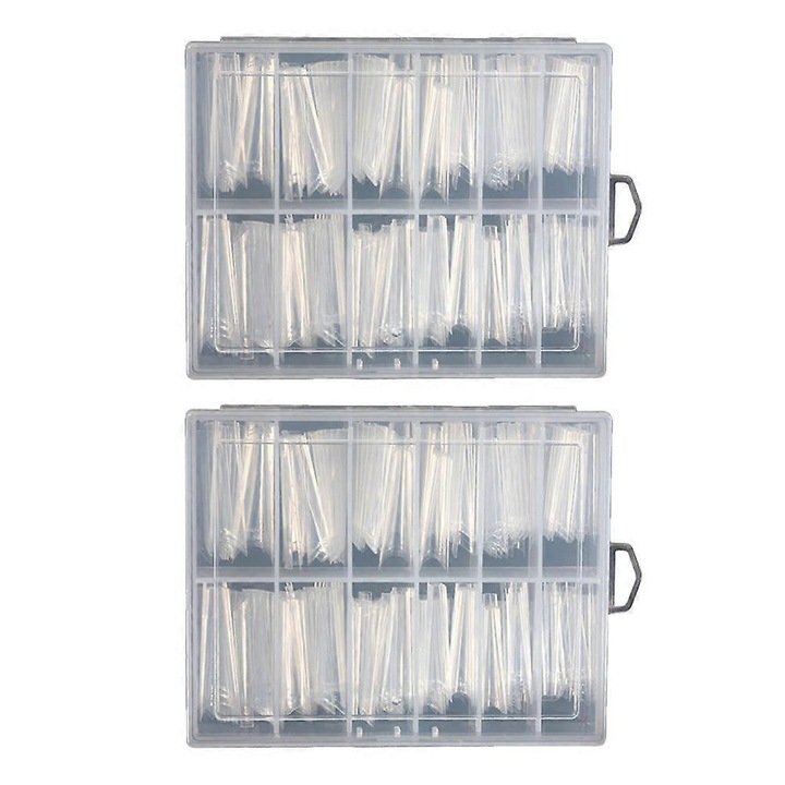 Extra hosszú, átlátszó, puha gél műköröm tippek, 100 darabos szett