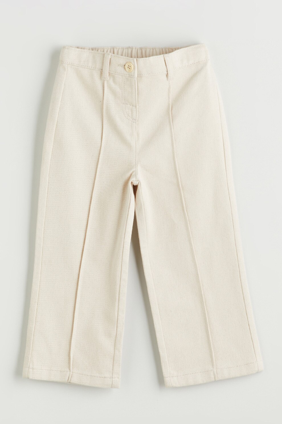 LC WAIKIKI, Pantaloni regular-fit din bumbac cu model uni, Alb