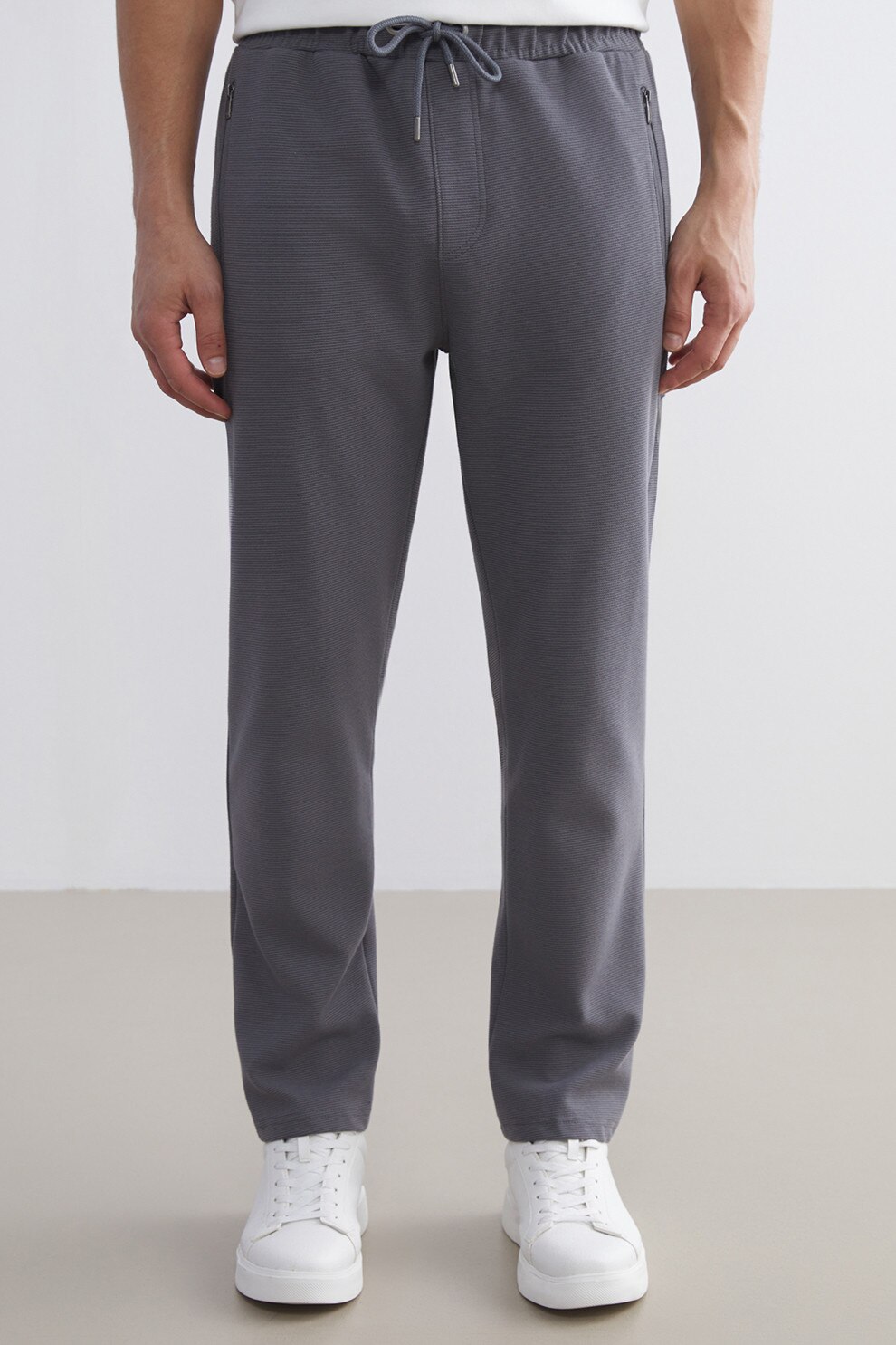 LC WAIKIKI, Pantaloni de trening din amestec de bumbac, Gri, 3XL LC WAIKIKI, Pantaloni de trening din amestec de bumbac, Gri, 3XL