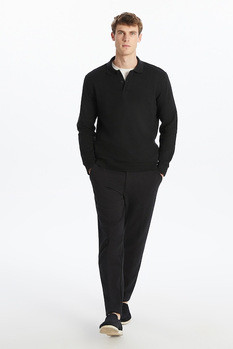 LC WAIKIKI, Pantaloni cu pensa si talie medie, Negru