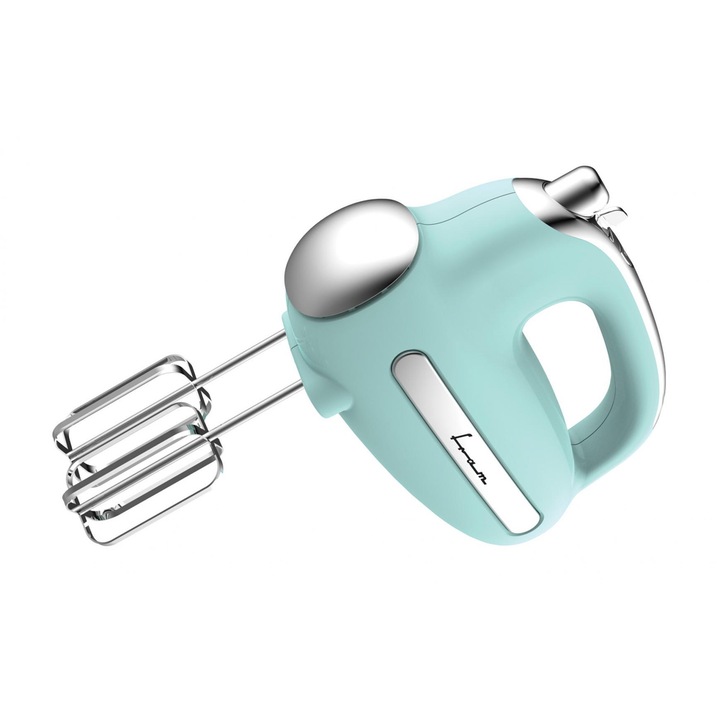 Ръчен миксер Fram FHM-3005GR, 300 W, 5 скорости + Турбо, Телове и куки от инокс Зелен