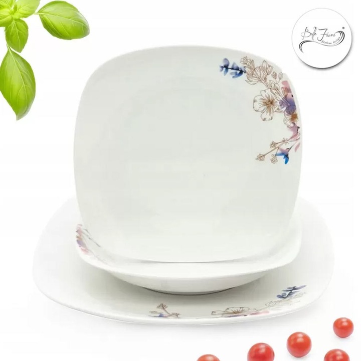 Set de cina, 18 piese, farfurii Bella Fiore Tragar TR-70