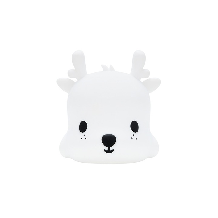 Lampa pentru copii portabila Tellur, LED 7 culori, silicon BPA-free, USB reincarcabila, touch-control, Baby Deer
