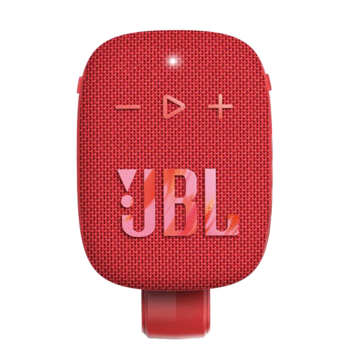 Boxa Portabila Bluetooth JBL Wind 3S, 5W, Waterproof, pentru bicicleta si motocicleta, Rosu