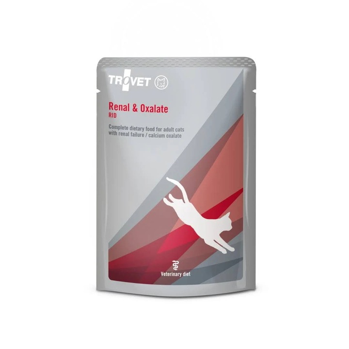 TROVET Cat Renal & Oxalate RID, dietă veterinară umedă, 85g, afecțiuni renale și urinare