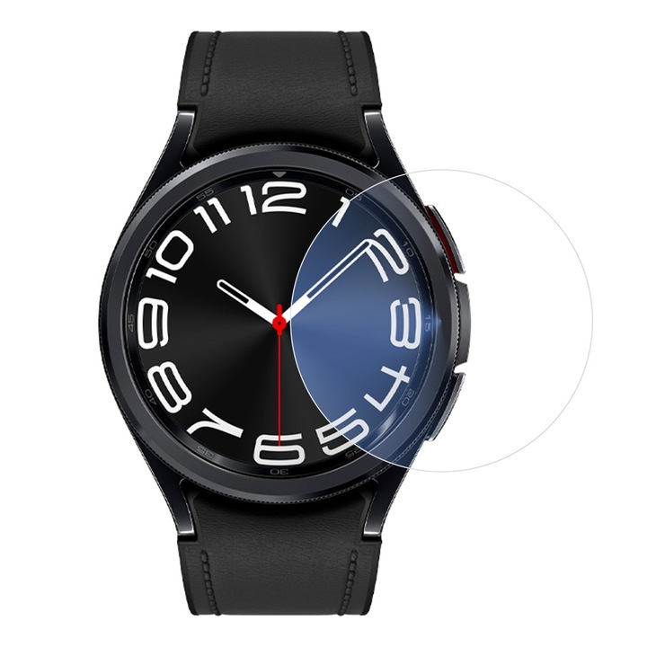 Folie Securizata pentru Samsung Galaxy Watch6 Classic 33mm, Flippy, Sticla de Protectie Compatibila cu Samsung Galaxy Watch6 Classic 33MM, Sticla Securizata 2.5 D, Transparent