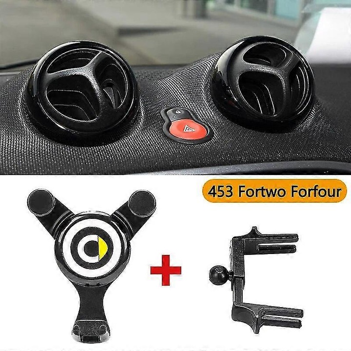 Стойка за телефон за кола, Черен, За Mercedes 450 451 453 Fortwo Forfour