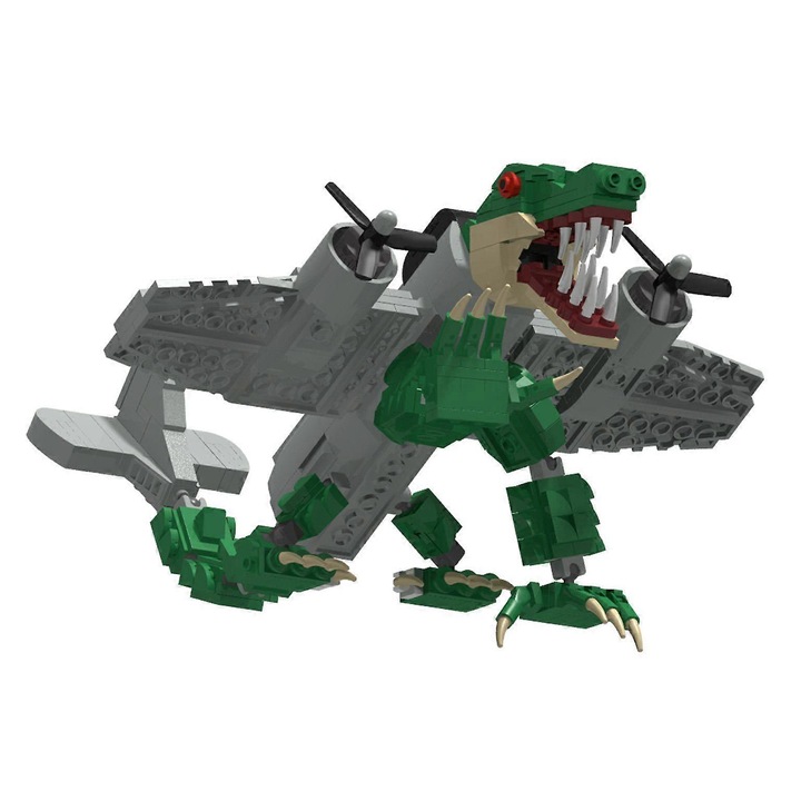 Figurina de construit, Gri/Verde