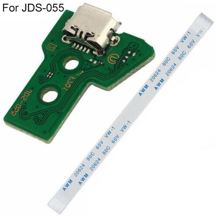 USB 12 tűs töltőpanel, PS4 JDS-030/JDS-040/JDS-055-höz, méretek 2.2x1.8x0.3cm