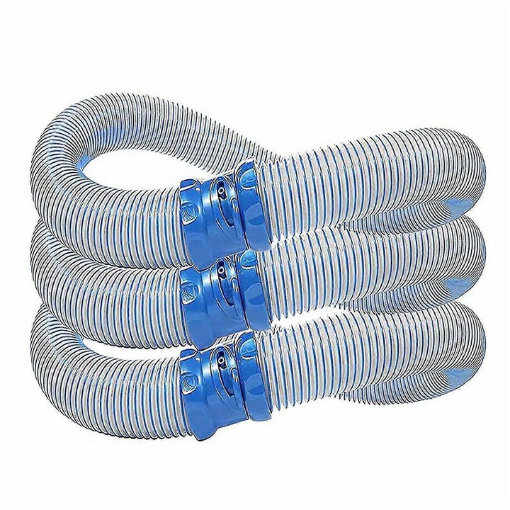 Furtun de inlocuire pentru curatitor de piscina, 1m, albastru, set de 3 bucati