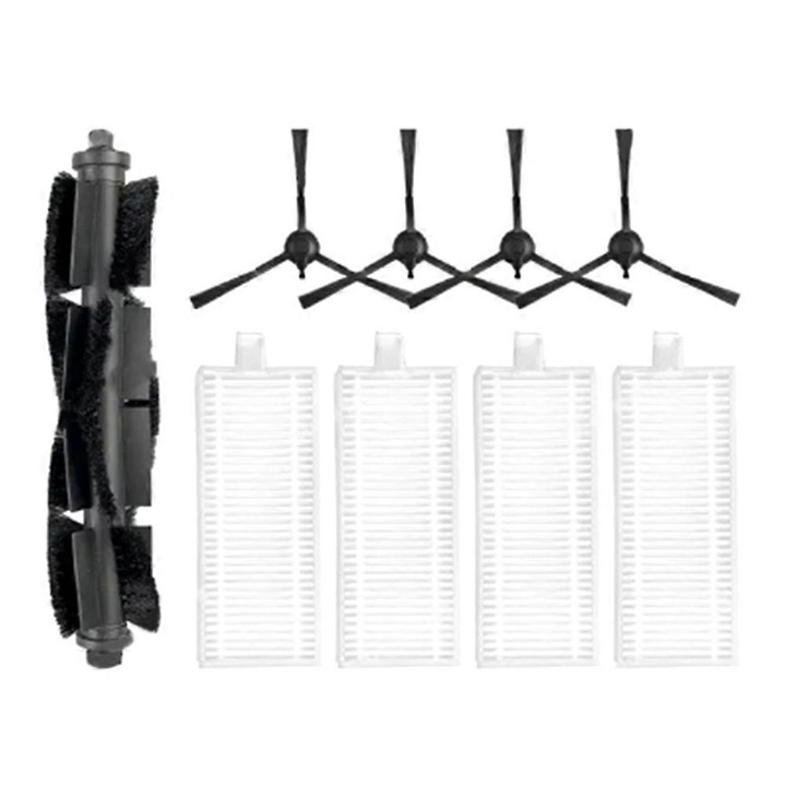 Комплект резервни аксесоари за прахосмукачка Philips Homerun Серия 3000 XU3100/01, 1 основна четка, 4 странични четки, 4 филтъра, пластмаса