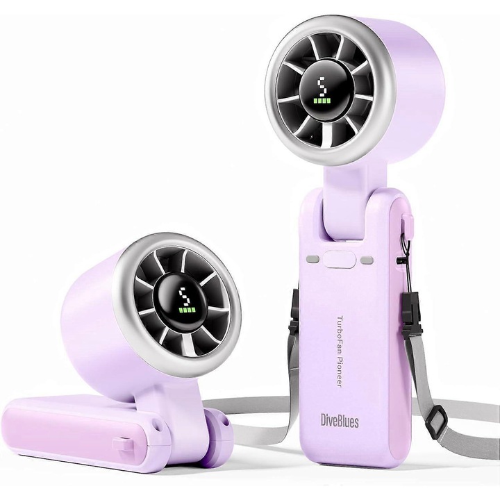 Hordozható ventilátor N607, 5 sebességfokozat, összecsukható kialakítás, 190g, USB tápellátás