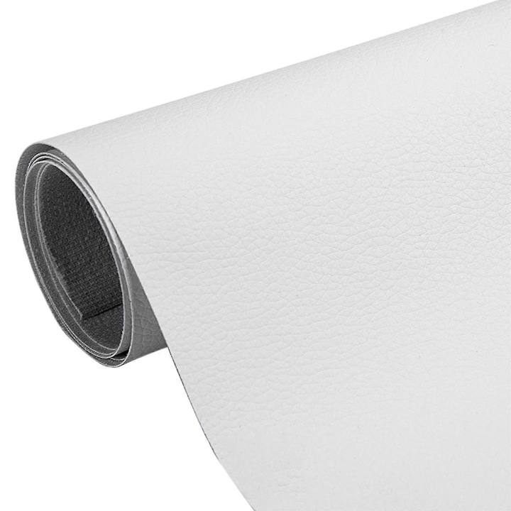 Kit de petice, piele, 35x137cm, alb