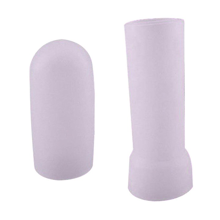 Set 2 capace de Protectie din Silicon, Transparent, 6x2x2cm, 8x2x2cm