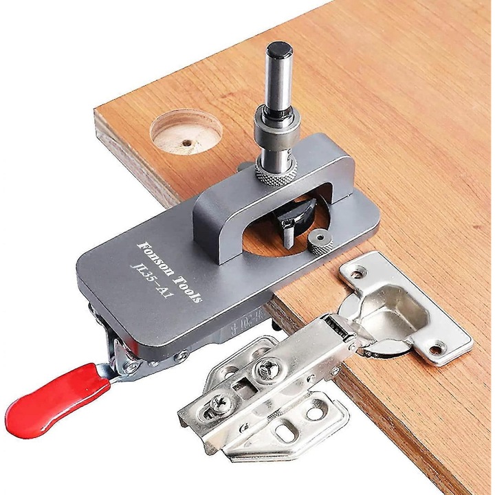 Set jig pentru balamale 35mm, accesorii pentru gaurit si insurubat