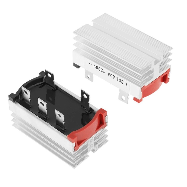 Pachet 2 buc. redresor punte 3 faze 50A 1200V, dimensiuni 6x3.5x4cm