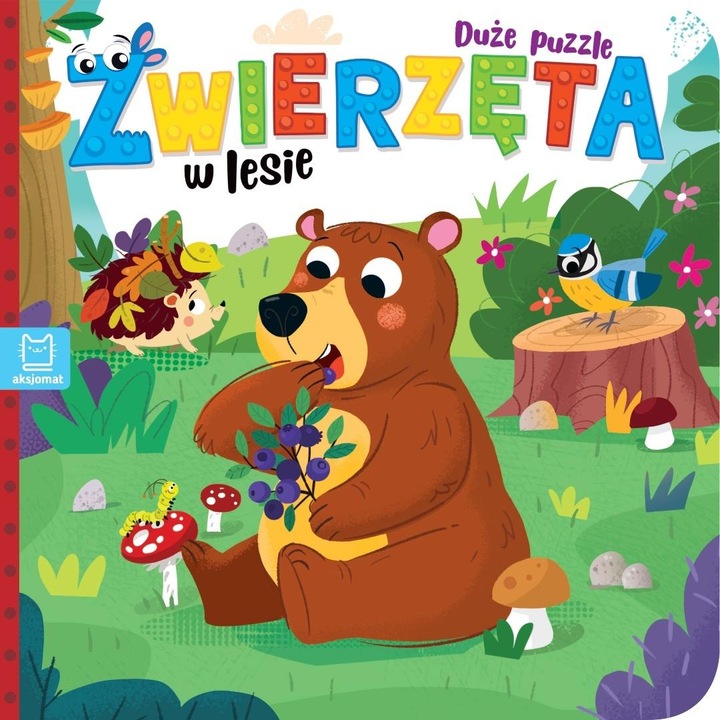 Puzzle set, AKSJOMAT, Duze puzzle, animale din padure, multicolor, 30x30cm