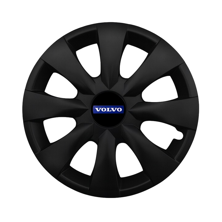 Set 4 Capace Roti R15 AutoSSF ®, Potrivite Jantelor de 15 inch, pentru VOLVO, Model 316, Black Edition