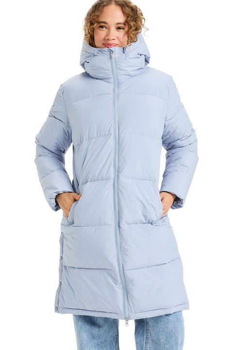 ROXY, Дълго зимно яке Test Of Time с качулка, Пастелносин
