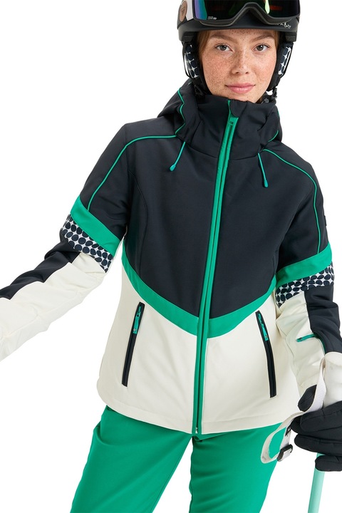 ROXY, Ски яке Peak Chic със Softshell, Бял/Зелен/Черен