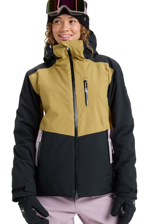 ROXY, Ски яке Stormdash с качулка, Черен/Лилав/Синапено жълто