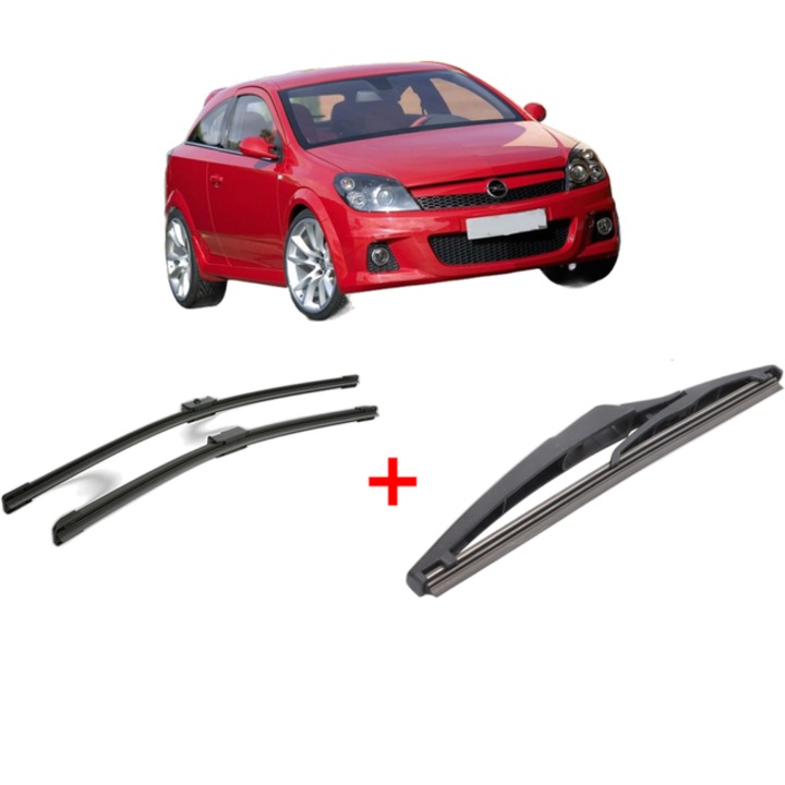 Set 3 stergatoare Bosch pentru OPEL ASTRA H GTC (A04) 2005-2010, cauciuc siliconat, 550x450mm si 230mm, OPEL