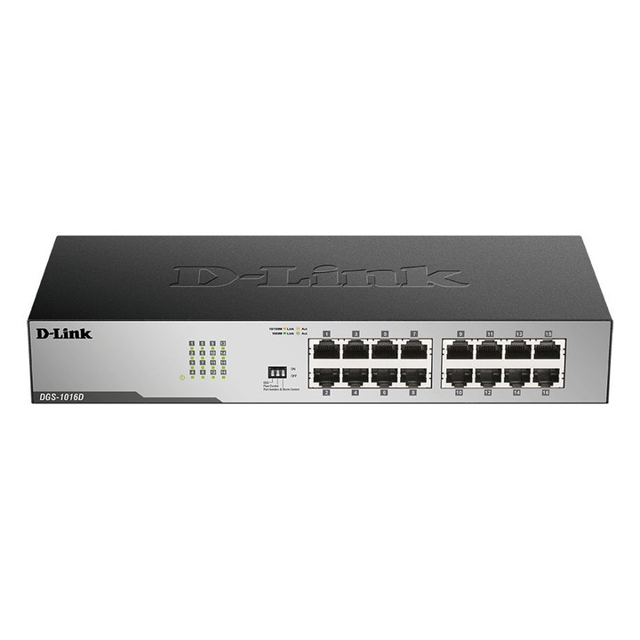 Switch D-Link DES-1016D, 16 porturi, neadministrat
