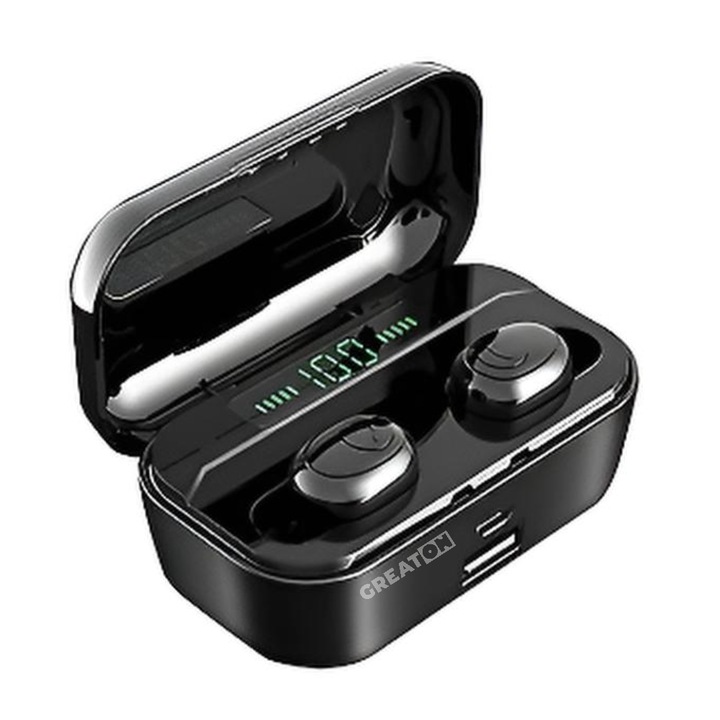 GREATON In-Ear Valódi Vezeték Nélküli Audio Fülhallgató, Bluetooth 5.1, Érintésvezérlés, 2000 mAh Akkumulátor, Android és iOS Kompatibilis – Fekete