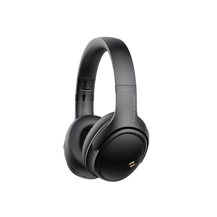 Безжични слушалки HAVIT H630BT PRO, Bluetooth 5.3, Автономност 50 часа, Over-Ear, Черен