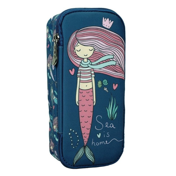 Ученически несесер Sea Mermaid, Овален, 10 x 23 x 6 см