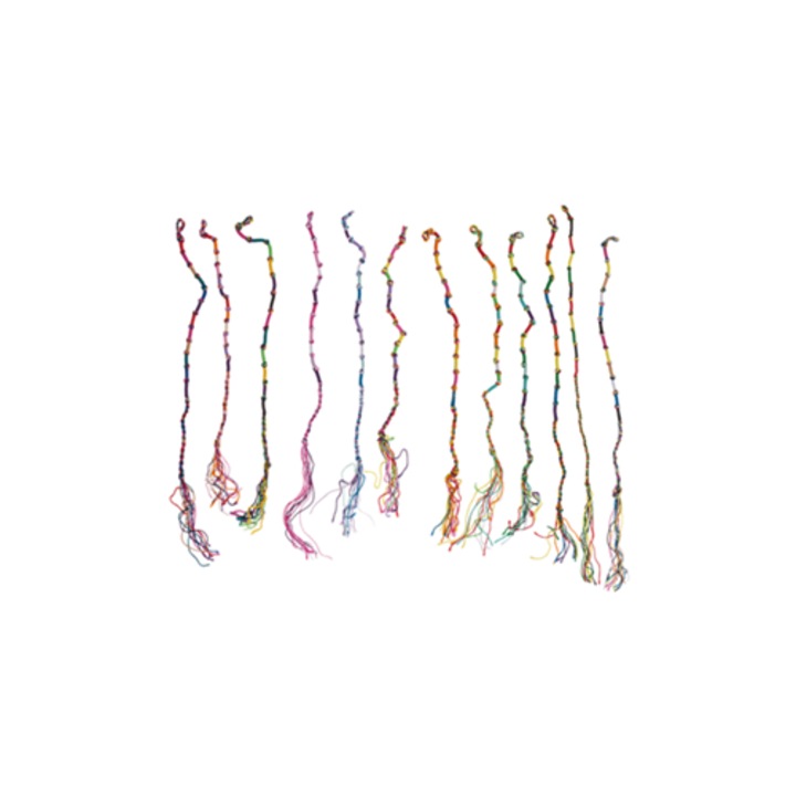 Текстилна гривна с мидички и мъниста