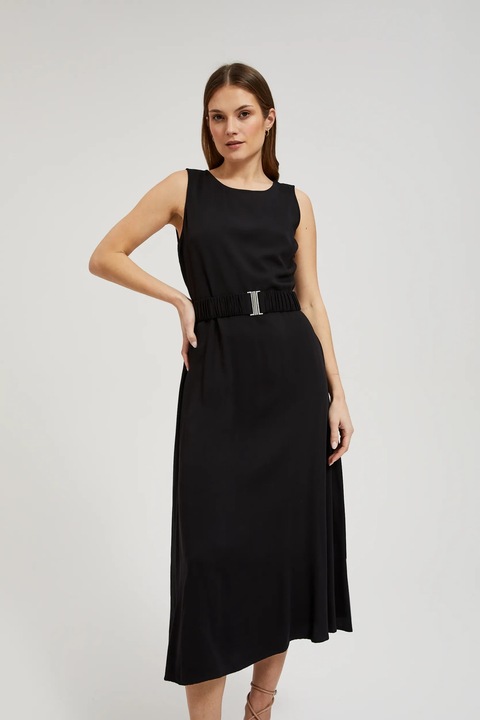 Rochie midi uni MOODO L-SU-4334, Negru