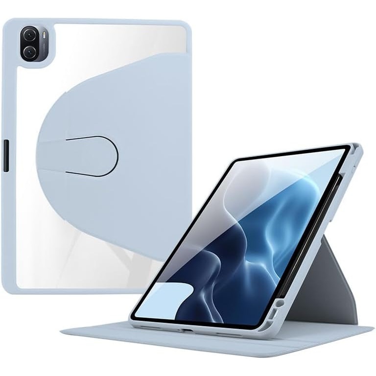 Husa premium pentru tableta Apple iPad Air 11" (2024), Air 5, Air 4, (11/10.9 Inch), Protectie Completa, Suport SmartPen, Blue laguna