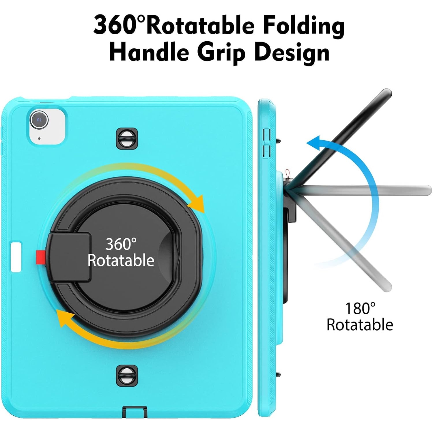 Pachet complet Sigloo 360° pentru iPad Air 10.9" (Gen. 5/4) si iPad Pro 11" (Gen. 1–4), - Husa cu folie, suport rotativ si suport creion - Albastru