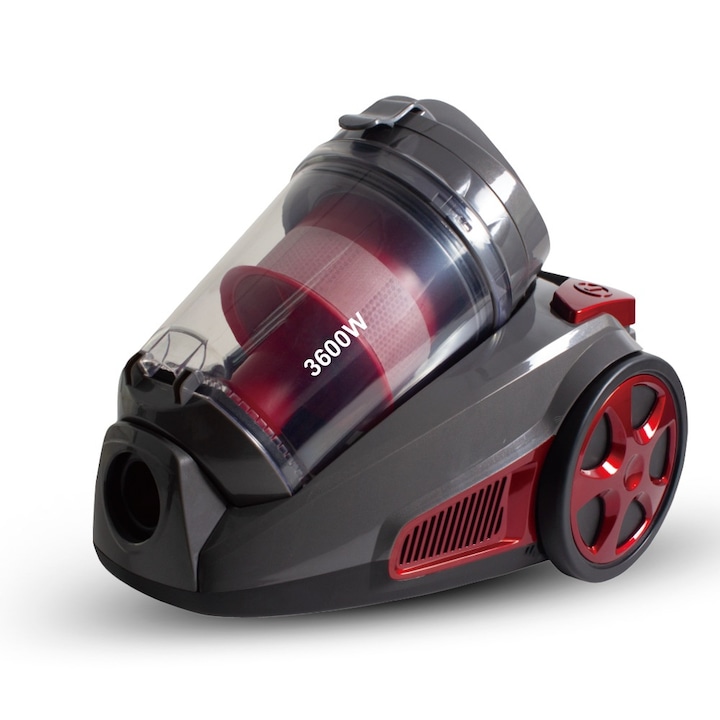 Aspirator, 3600W, cutie de praf de 3L, aspirare puternica, potrivit pentru diverse scenarii de curatare, 40x20x36cm, negru