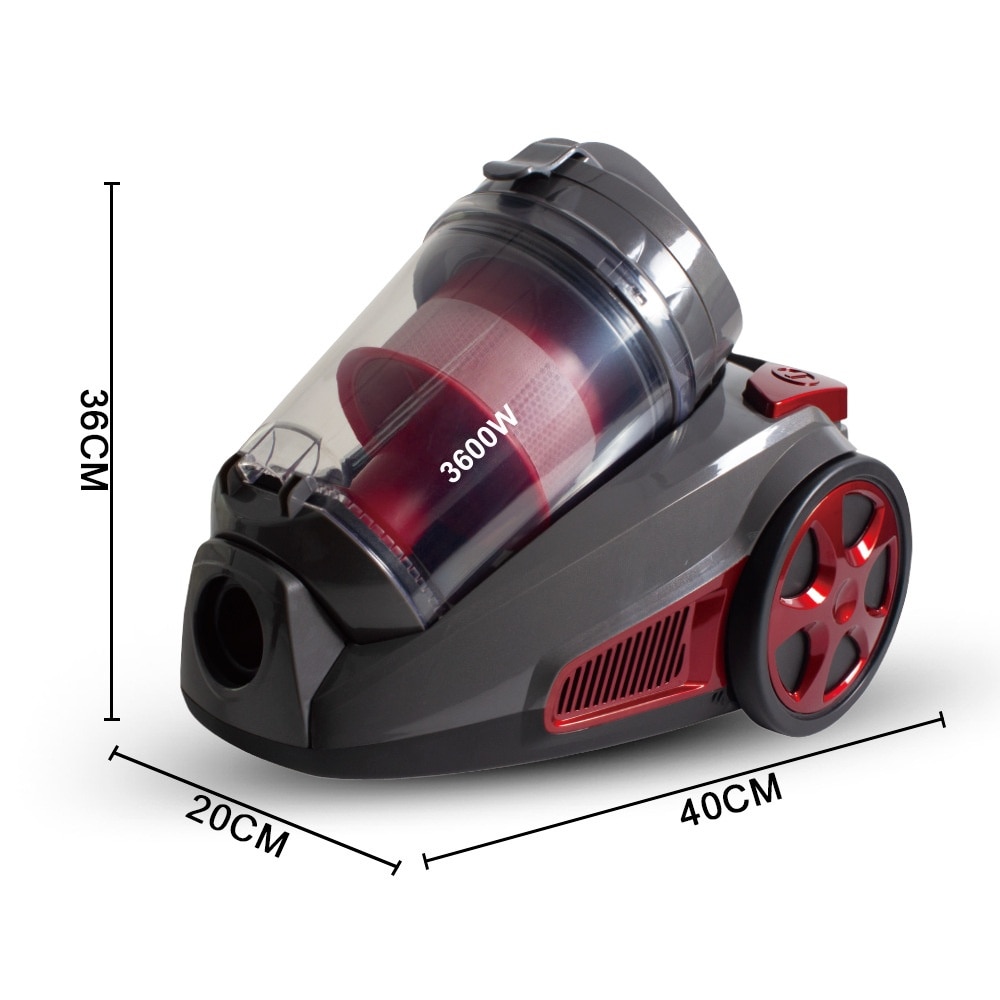 Aspirator, 3600W, cutie de praf de 3L, aspirare puternica, potrivit pentru diverse scenarii de curatare, 40x20x36cm, negru