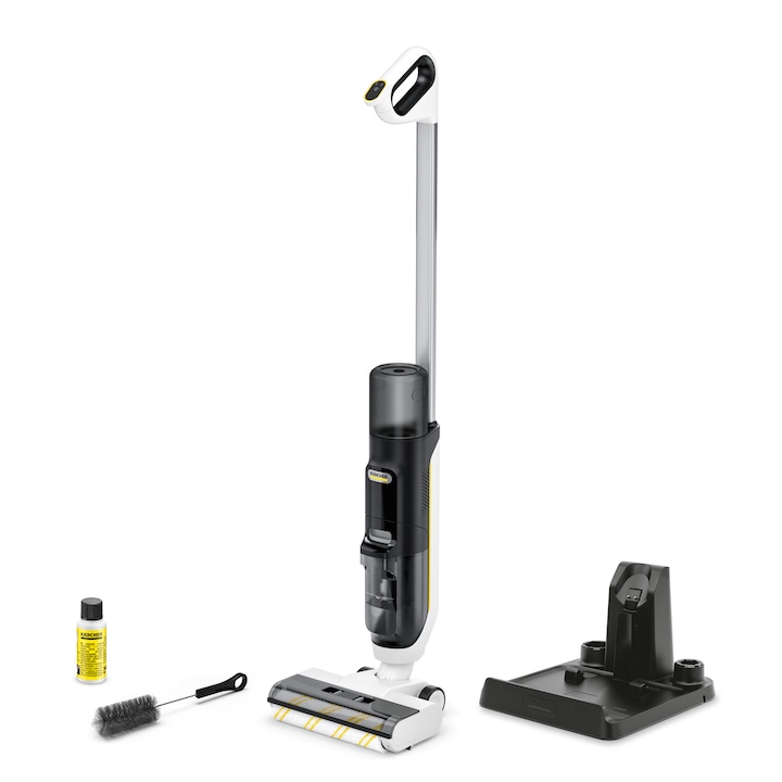 Aspirator vertical cu spalare Karcher FCV 3, 160W, autonomie 30 min Alb/Negru