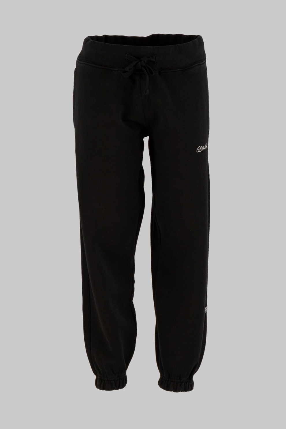 G-STAR, Pantaloni de trening relaxed fit cu snur, Negru, 140 CM