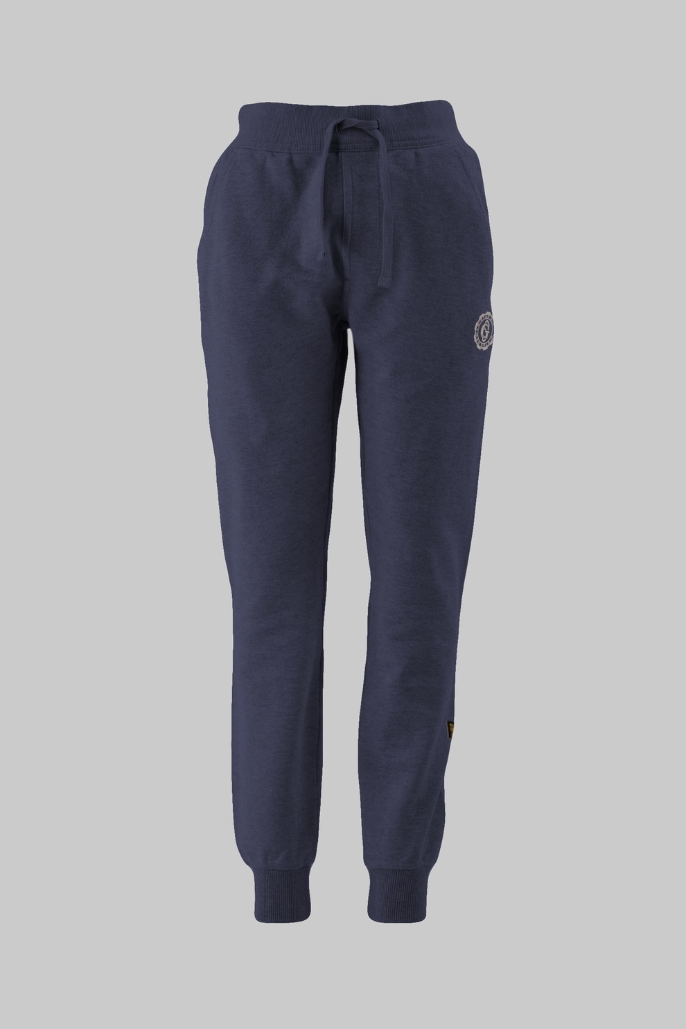 G-STAR, Pantaloni de trening de bumbac cu snur, Albastru inchis, 176 CM