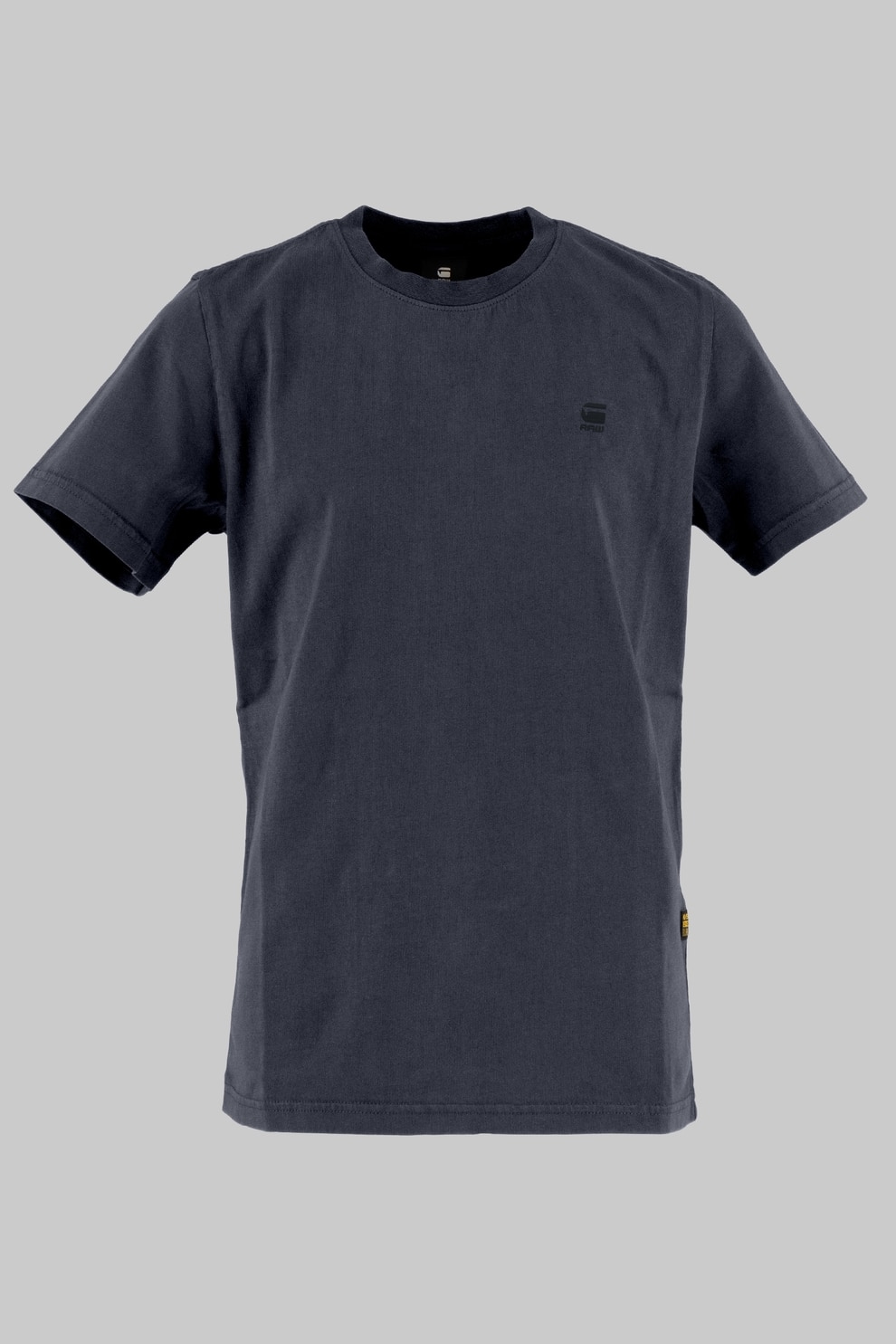 G-STAR, Tricou de bumbac cu logo, Albastru inchis, 164 CM